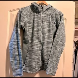 Columbia women green/grey full zip hoodie, jacket S long sleeve